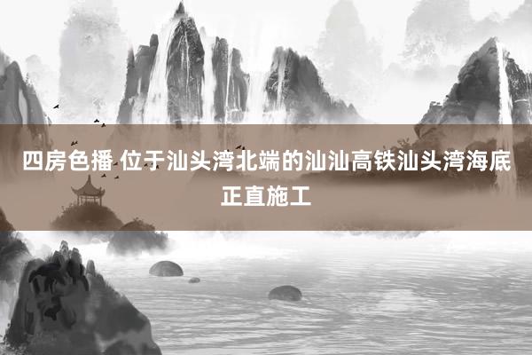 四房色播 位于汕头湾北端的汕汕高铁汕头湾海底正直施工
